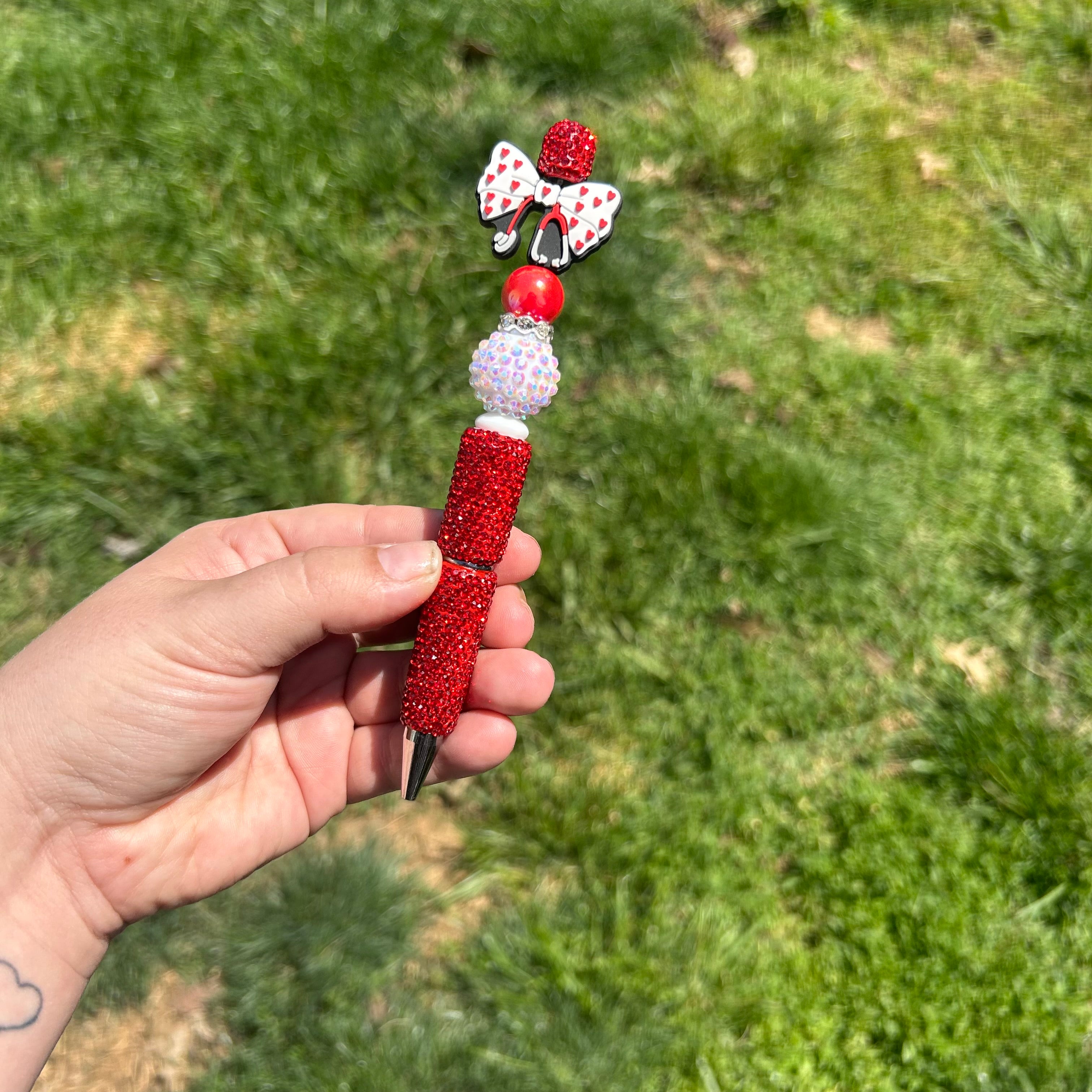 Pre-Made Focal Rhinestone Pen