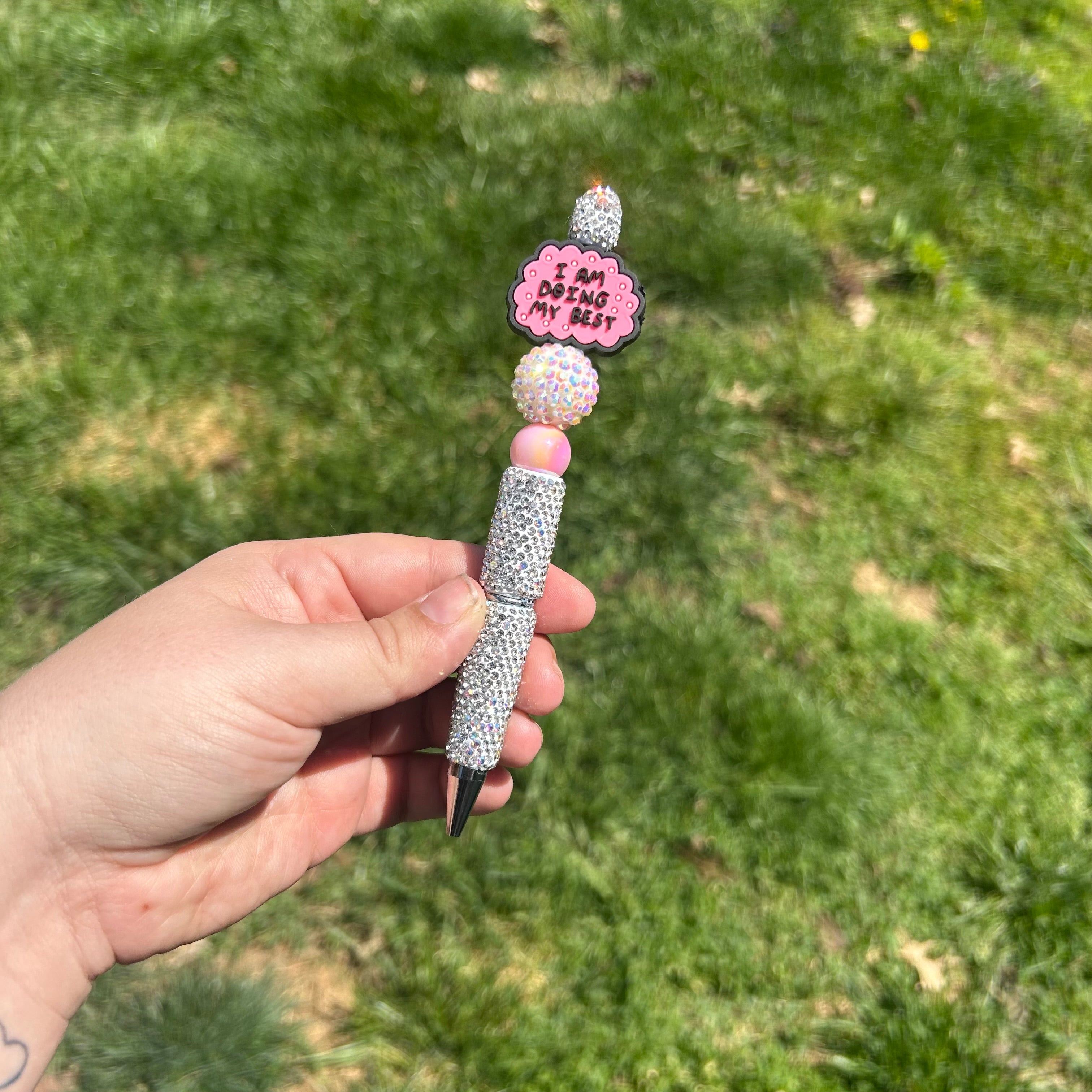 Pre-Made Focal Rhinestone Pen
